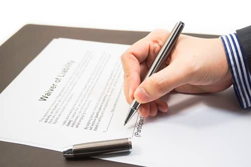 Signing a waiver