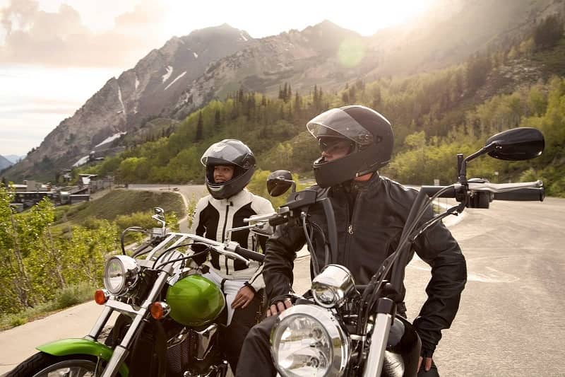 Motorcycle riders in the mountains