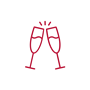 Champagne glasses icon