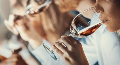 Drinking wine
