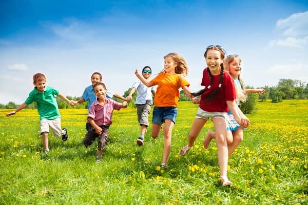 Kids playing outside