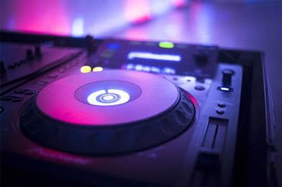 DJ equipment at club